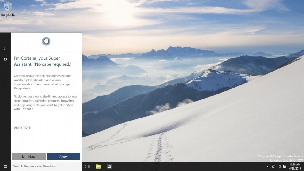 Windows 10 10074 Insider Preview Windows-10-Build-100