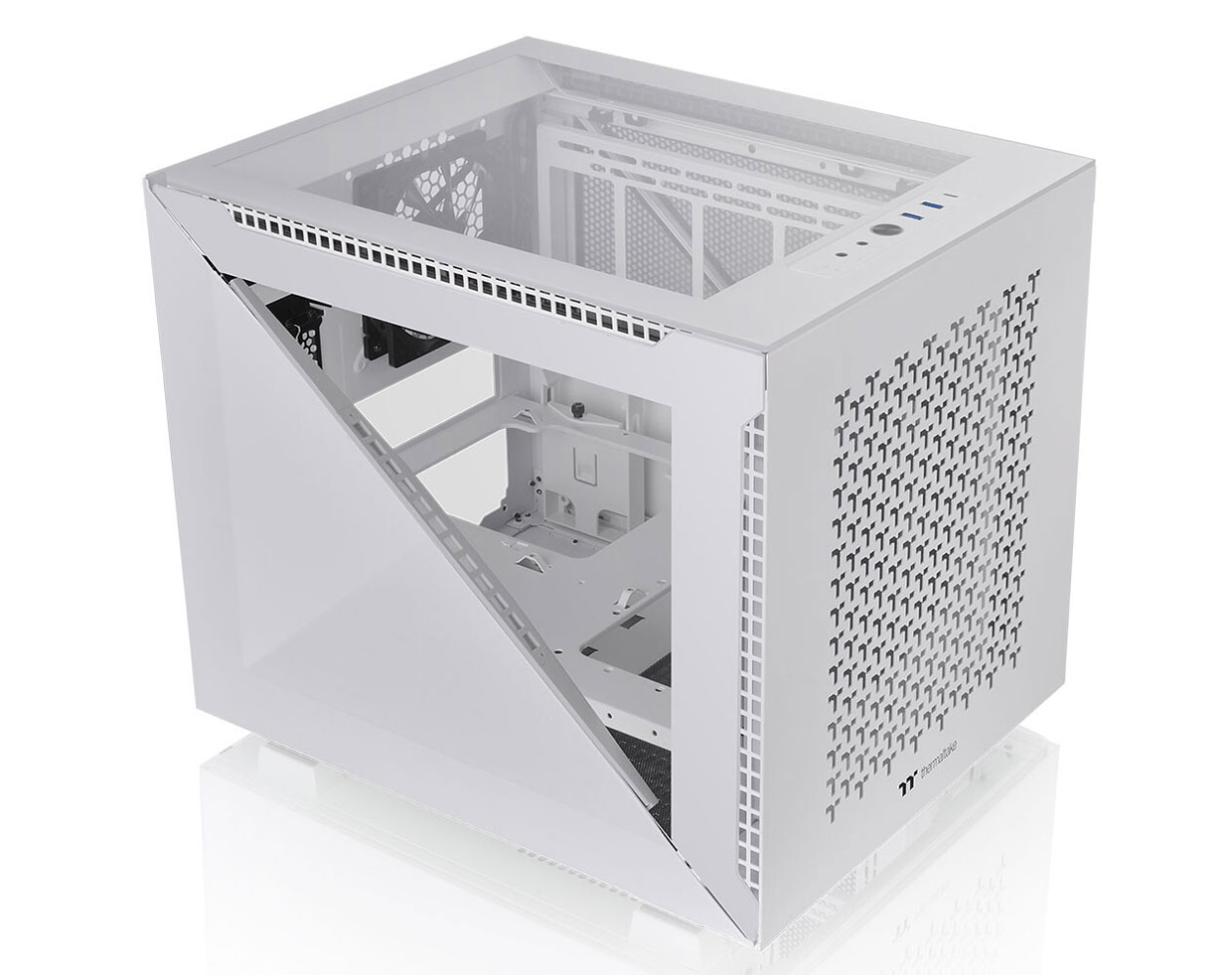 Noir Boitier Cube Micro ATX Thermaltake Divider 200 TG avec Panneaux vitrés 
