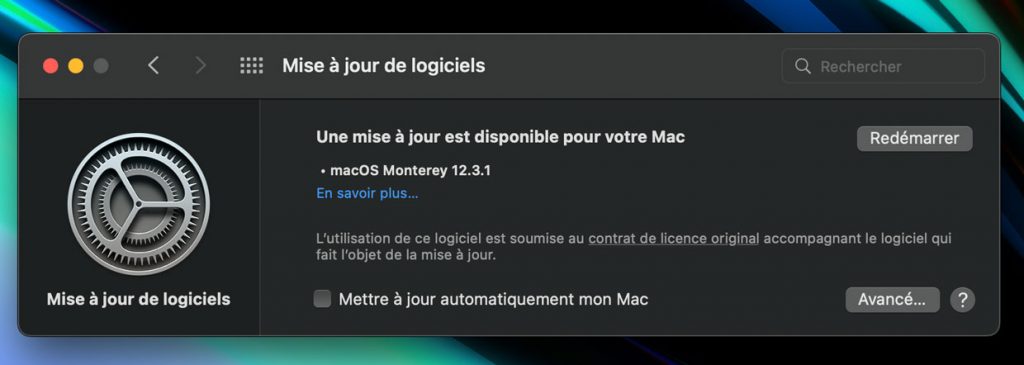 macOS Monterey 12.3.1 Update.