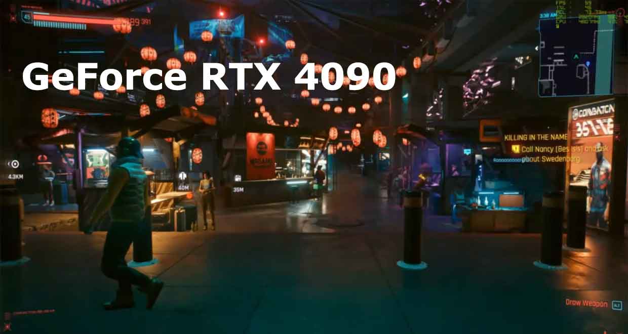 Test de la GeForce RTX 4090 sous Cyberpunk en 1440p