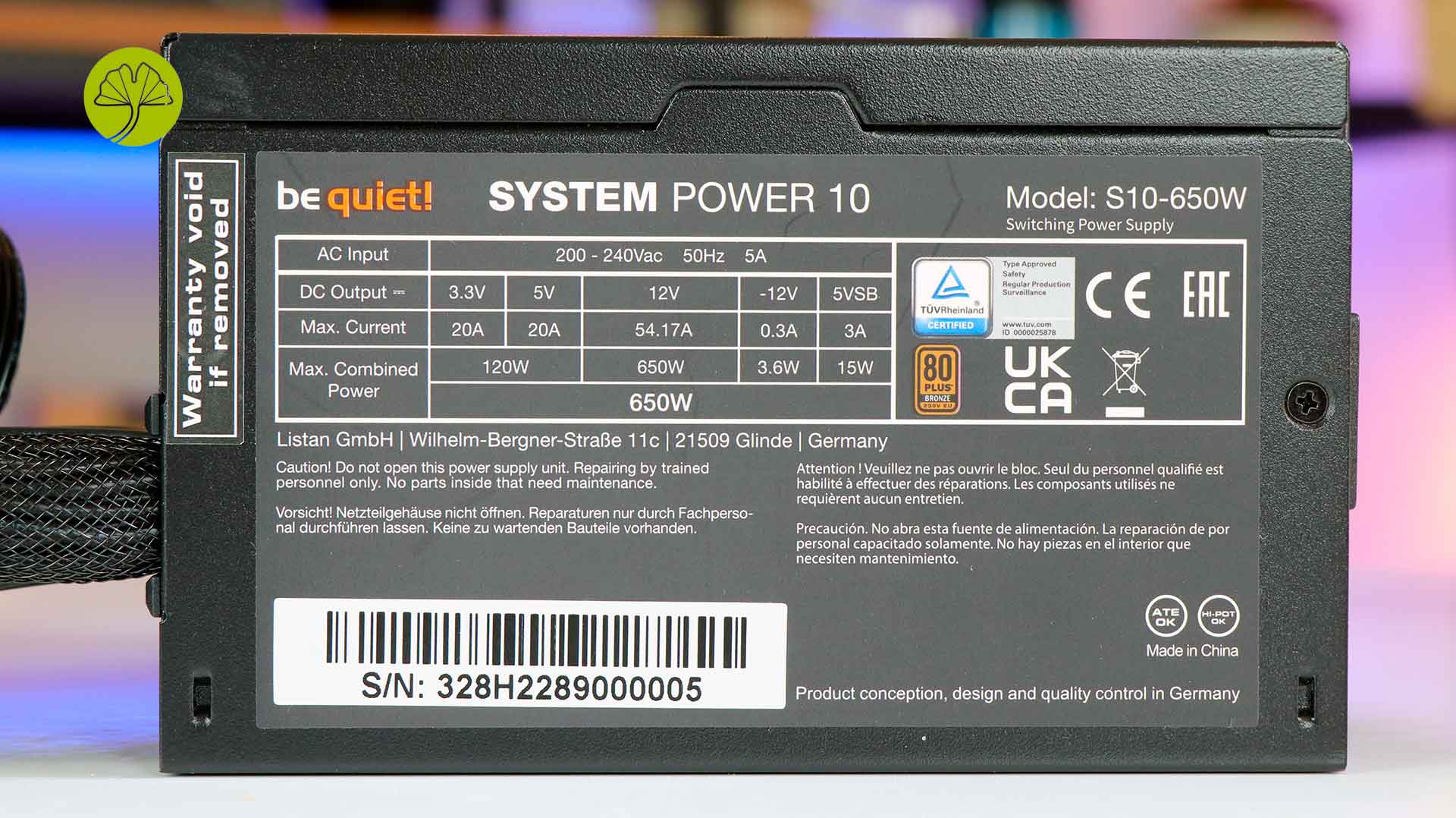 Test System Power 10 650W de be quiet! - GinjFo