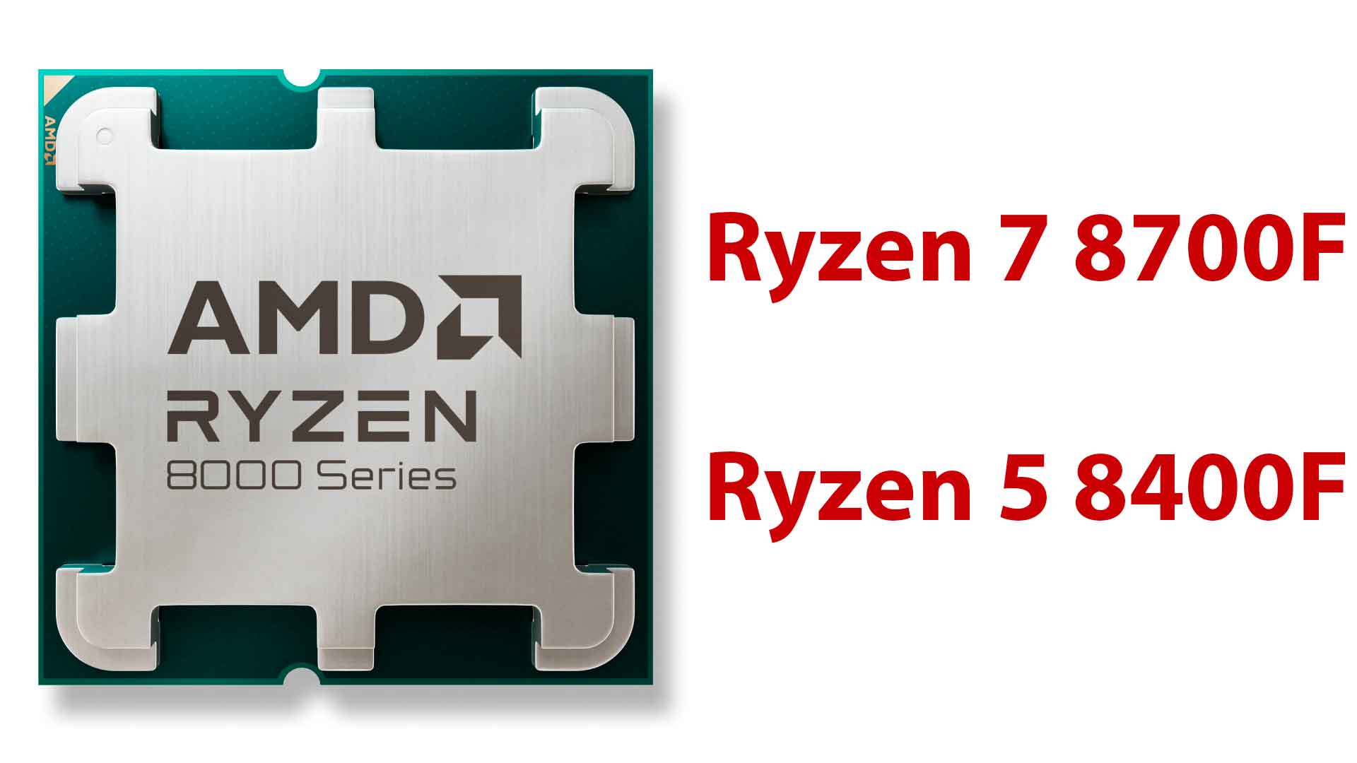 Processeurs AMD Ryzen 7 8700F et Ryzen 5 8400F