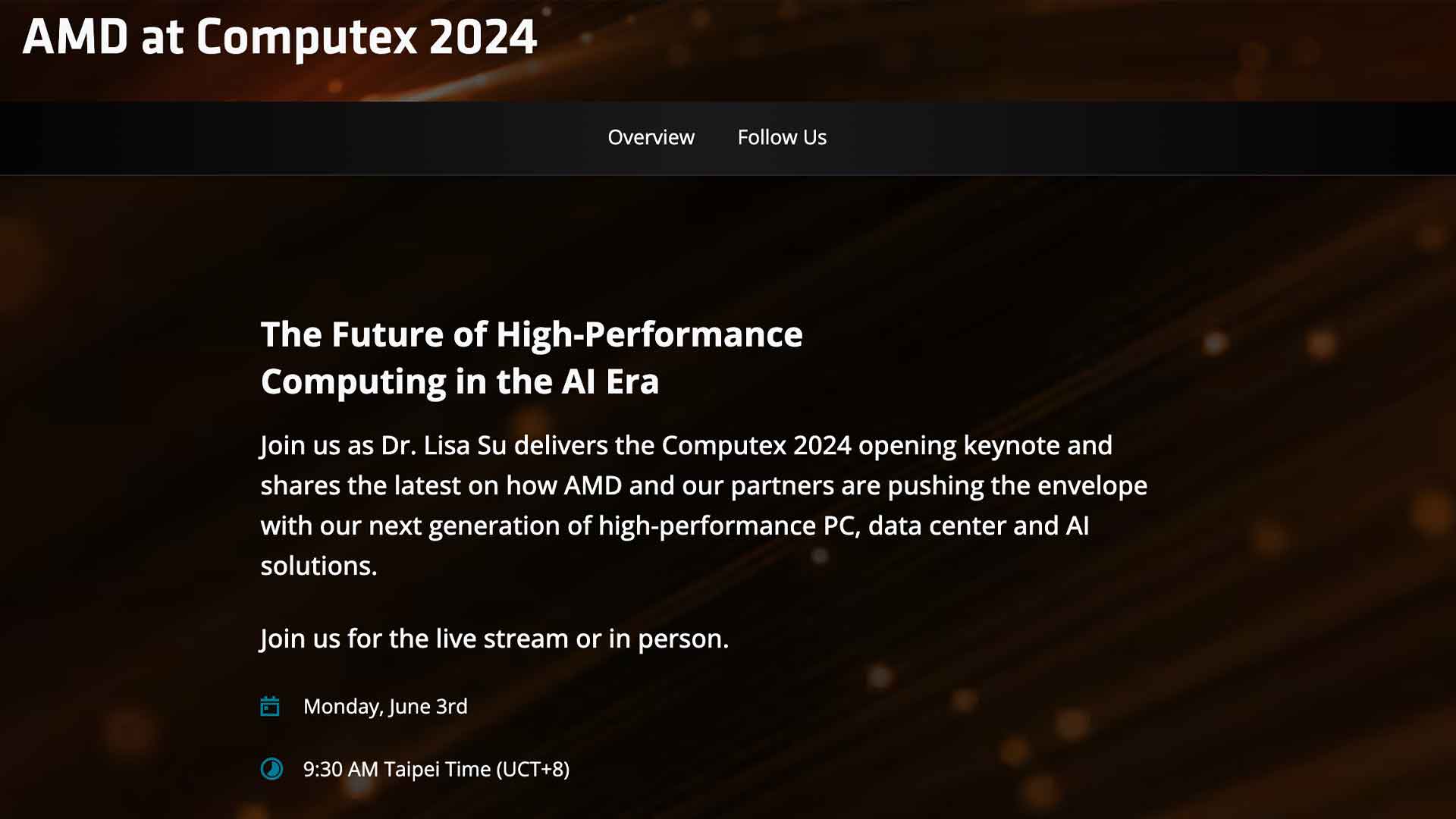 Computex 2024 - Invitation AMD