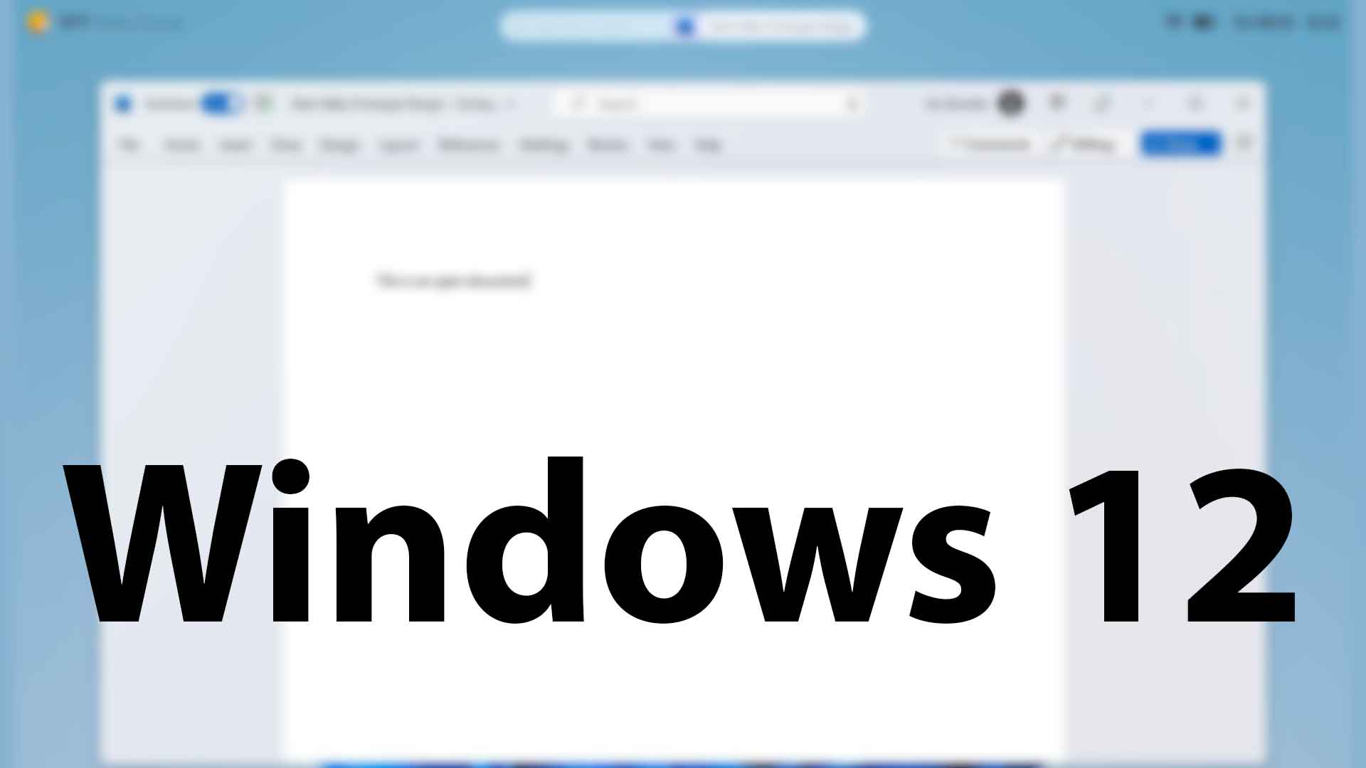 Windows 12 - nouvelle interface signée Microsoft (concept)